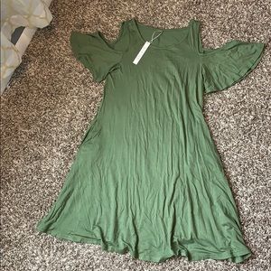 Cold Shoulder Dress with Pockets